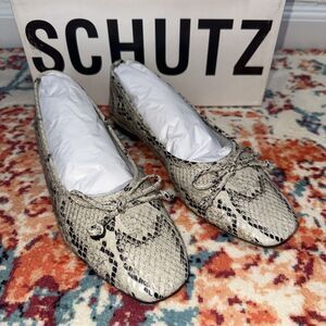 SCHUTZ Snake Print Flats